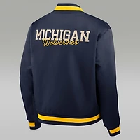 Michigan Legacy Men's Nike College Full-Snap Bomber Jacket