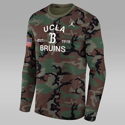 UCLA 2025 Military Appreciation Legend Men's Jordan Brand Dri-FIT College Long-Sleeve T-Shirt