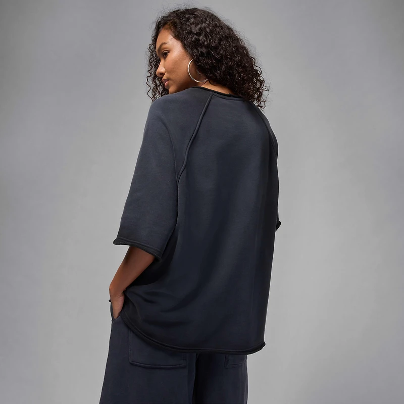 Jordan Flight Fleece Women's Oversized Short-Sleeve French Terry Top