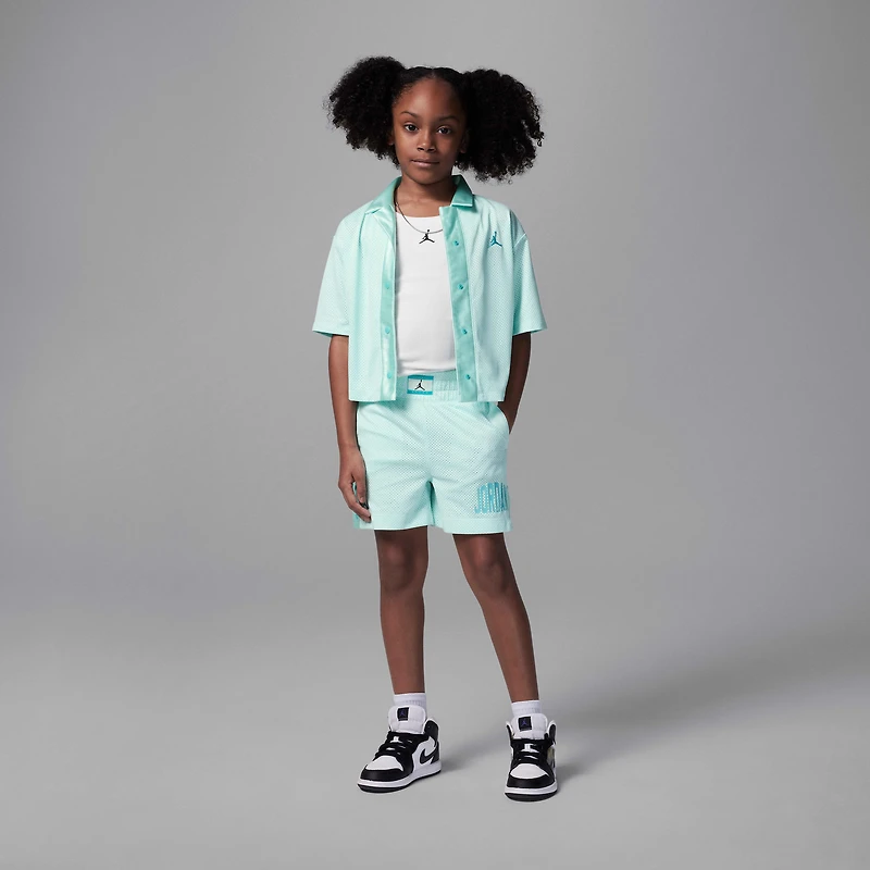 Jordan Dri-FIT Training Camp Little Kids' Jumpman Mesh Shorts