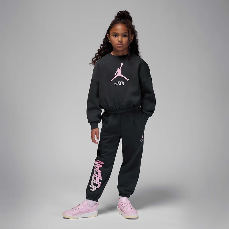 Jordan Jumpman Club Little Kids' Pleated Fleece Crew