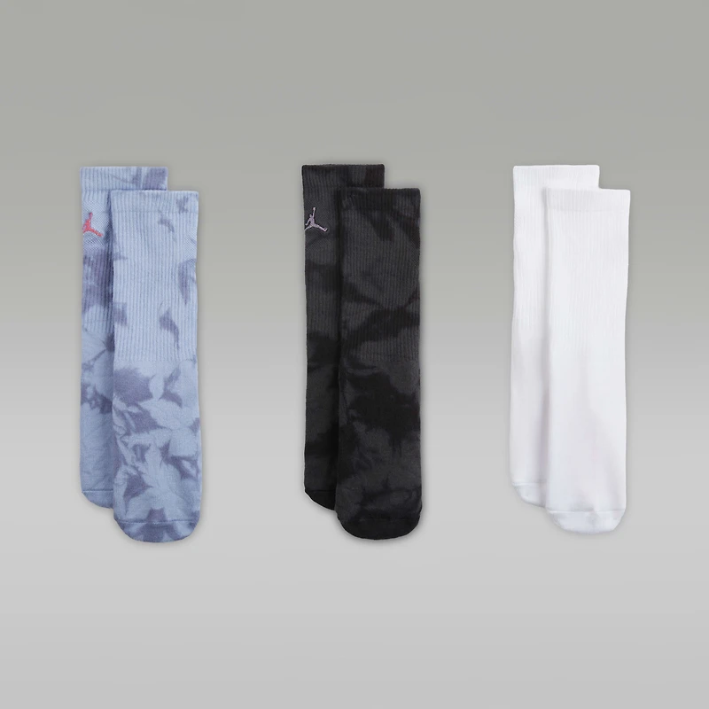 Jordan Big Kids' Blue Jeans and Bling Crew Socks (3 Pairs)