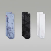 Jordan Big Kids' Blue Jeans and Bling Crew Socks (3 Pairs)