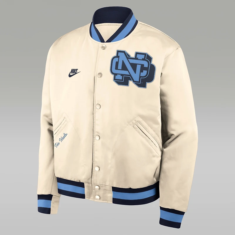 North Carolina Legacy Men's Nike College Full-Snap Bomber Jacket