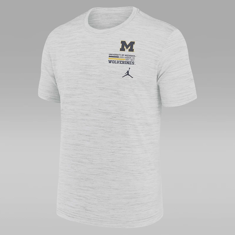 Michigan Campus Chest Stack Velocity Men's Nike Dri-FIT College T-Shirt