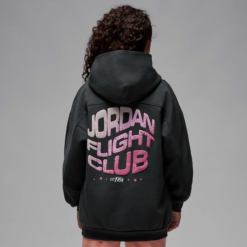 Jordan Jumpman Club Big Kids' Oversized Satin Pullover Hoodie