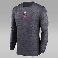 Oklahoma Sideline Velocity Men's Jordan Brand Dri-FIT College Long-Sleeve T-Shirt