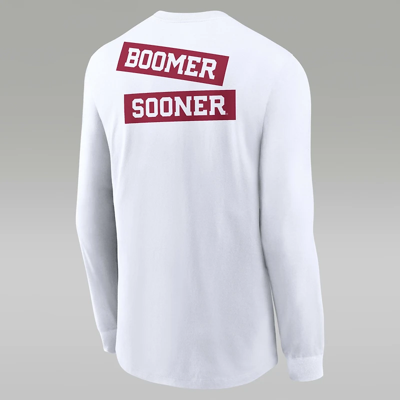 Oklahoma Sooners 2-Hit Classic Location Men's Nike College Long-Sleeve T-Shirt