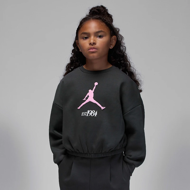 Jordan Jumpman Club Little Kids' Pleated Fleece Crew