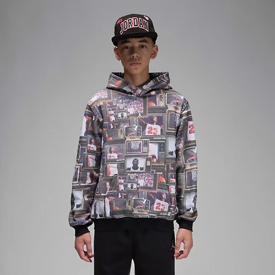 Jordan Big Kids' Brooklyn Printed Fleece Pullover Hoodie