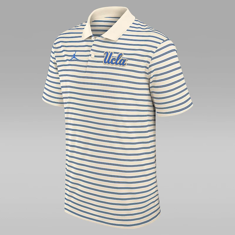 UCLA Striped Men's Jordan Brand Dri-FIT College Polo