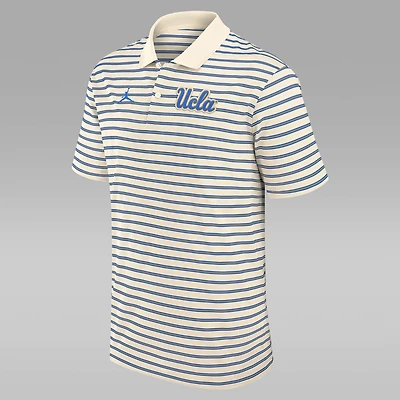 UCLA Striped Men's Jordan Brand Dri-FIT College Polo