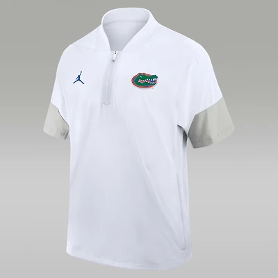 Florida Sideline Coach Men's Nike Jordan Brand 1/2-Zip Short-Sleeve Jacket