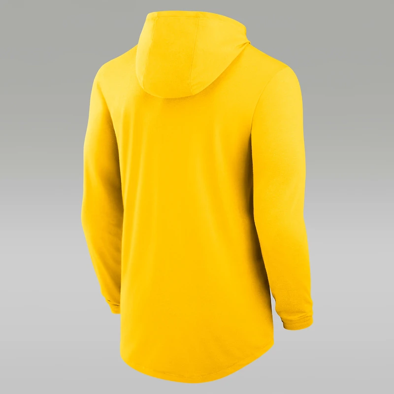 Michigan Campus Arch Men's Jordan Brand Dri-FIT College Long-Sleeve Hooded T-Shirt