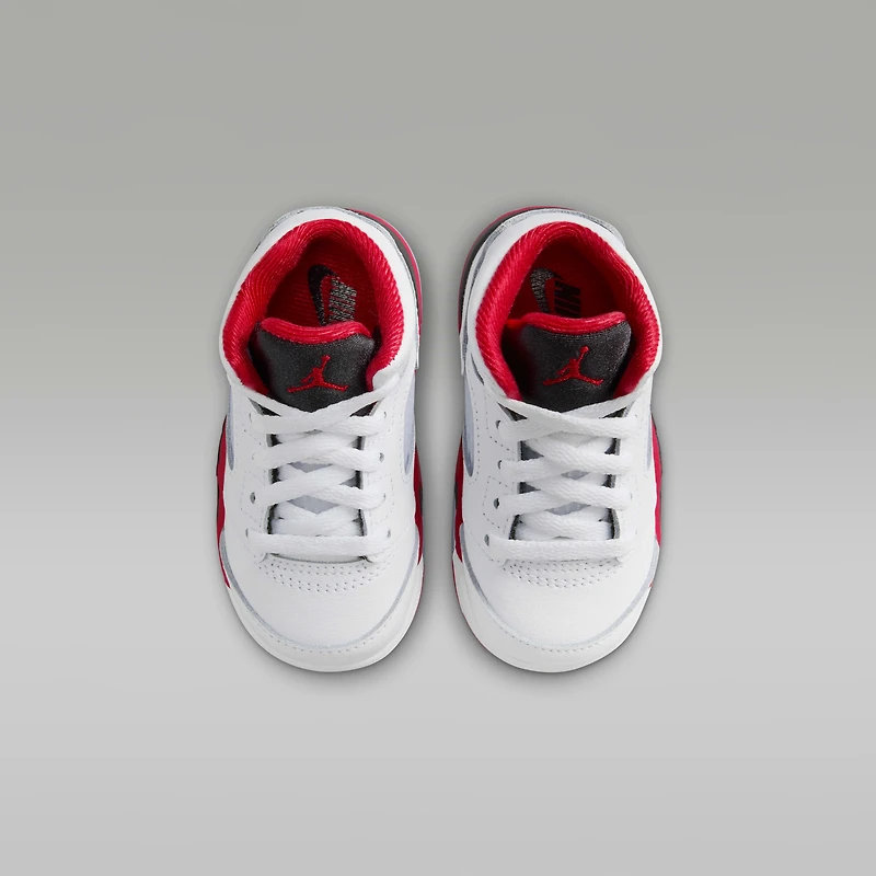 Jordan 5 Retro "Fire Red Black Tongue" Baby/Toddler Shoes