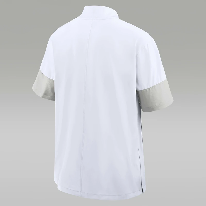 Michigan Sideline Coach Men's Nike Jordan Brand 1/2-Zip Short-Sleeve Jacket
