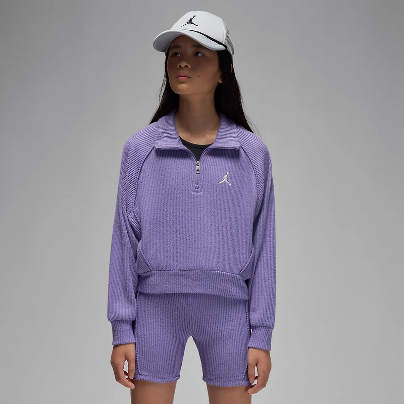 Jordan Big Kids' Quarter-Zip Long Sleeve Top