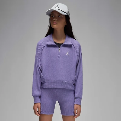 Jordan Big Kids' Quarter-Zip Long Sleeve Top