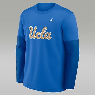 UCLA Sideline Coach Men's Jordan Brand Therma-FIT College Long-Sleeve T-Shirt