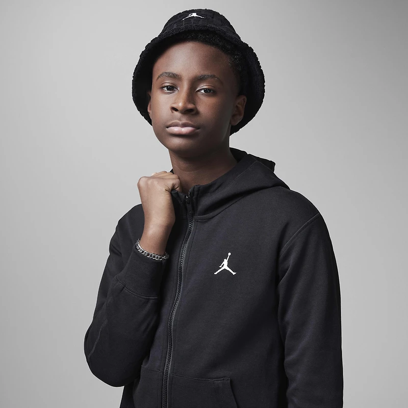 Jordan Dri-FIT Sport Big Kids' Statement Hoop Fleece Full-Zip Hoodie