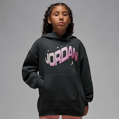 Jordan Jumpman Club Big Kids' Oversized Satin Pullover Hoodie