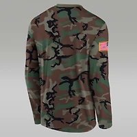 North Carolina 2025 Military Appreciation Legend Men's Jordan Brand Dri-FIT College Long-Sleeve T-Shirt