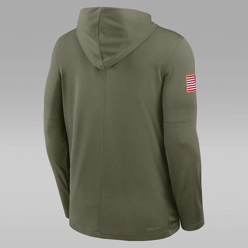 Florida 2025 Military Appreciation Men's Jordan Brand Dri-FIT College Long-Sleeve Hooded Top