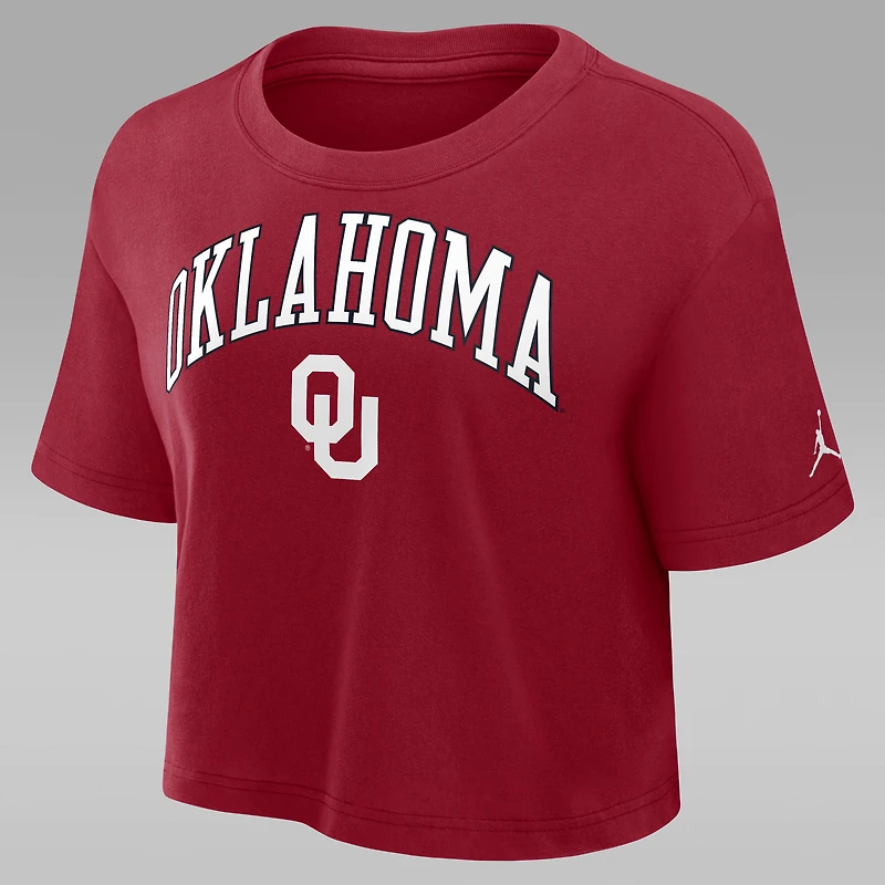 Oklahoma Athletic Prep Arch Women's Jordan Brand Dri-FIT College Cropped T-Shirt