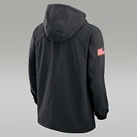 Oklahoma Men's Jordan Brand Full-Snap Hooded Military Jacket