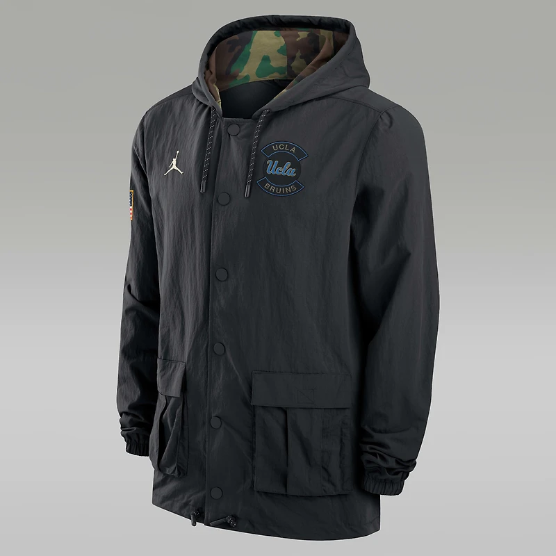 UCLA Men's Jordan Brand Full-Snap Hooded Military Jacket