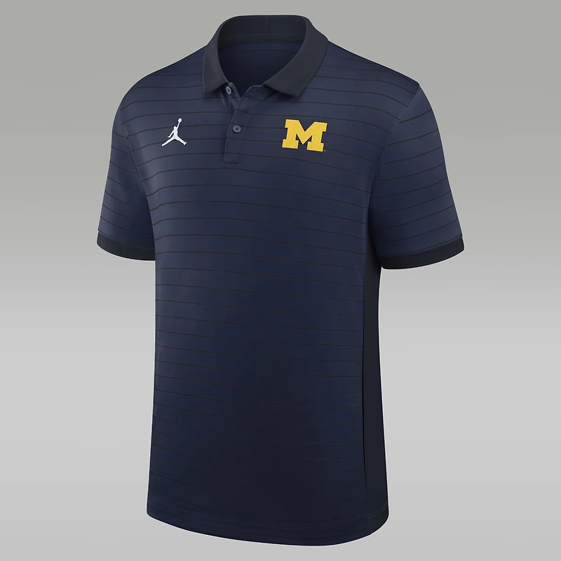 Michigan Sideline Victory Stripe Men's Jordan Brand Dri-FIT College Polo