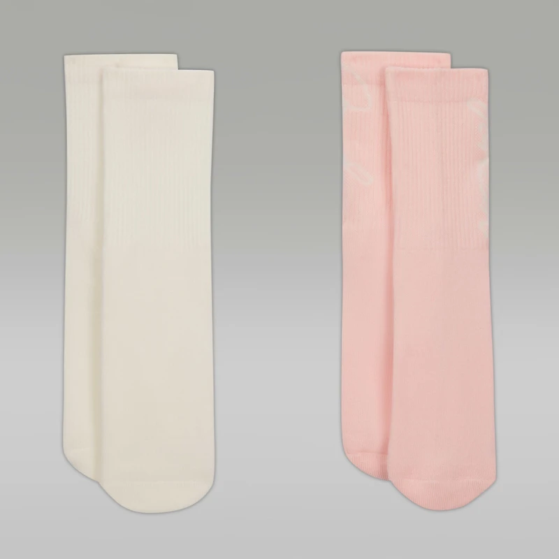 Jordan Big Kids' Sparkle Mesh Half Crew Socks (2 Pairs)