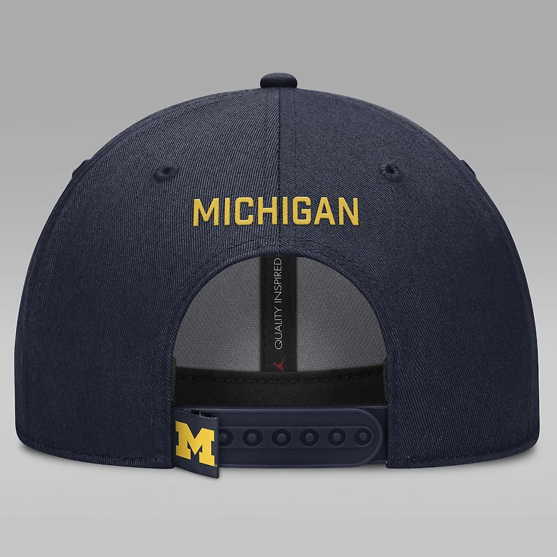 Michigan On-Field Rise Gameday Men's Jordan Brand Dri-FIT College Trucker Adjustable Hat