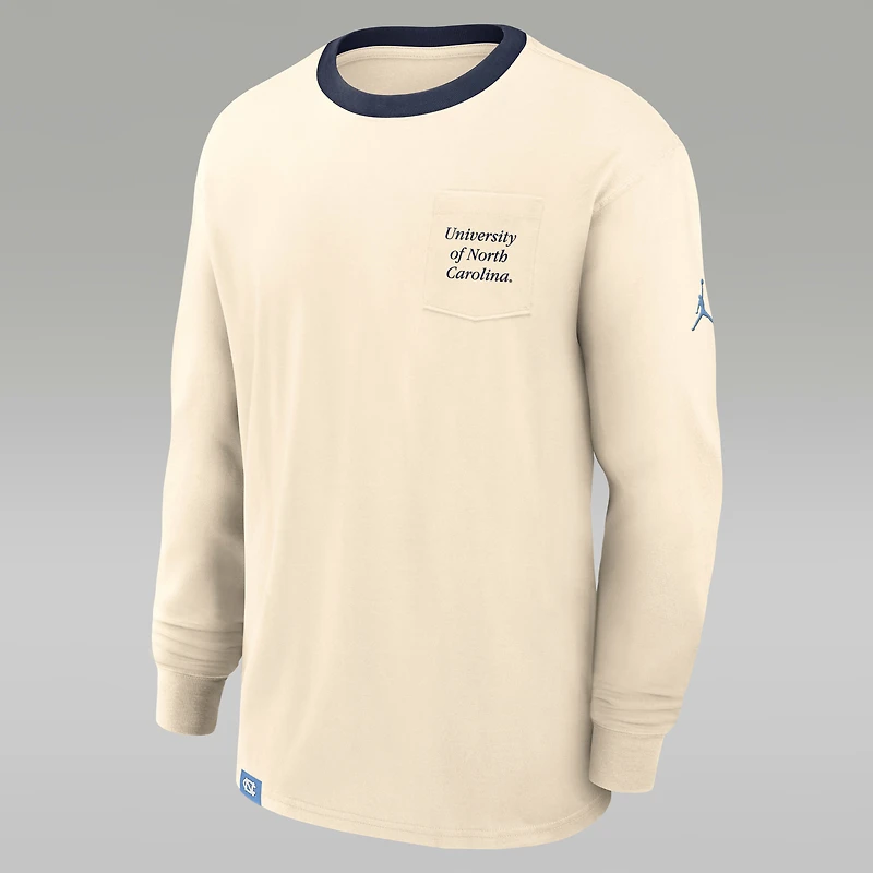 North Carolina Athletic Prep Max90 Pocket Logo Men's Jordan Brand College Long-Sleeve T-Shirt