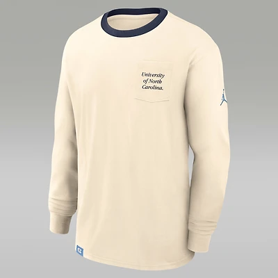 North Carolina Athletic Prep Max90 Pocket Logo Men's Jordan Brand College Long-Sleeve T-Shirt