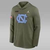 North Carolina 2025 Military Appreciation Men's Jordan Brand Dri-FIT College Long-Sleeve Hooded Top