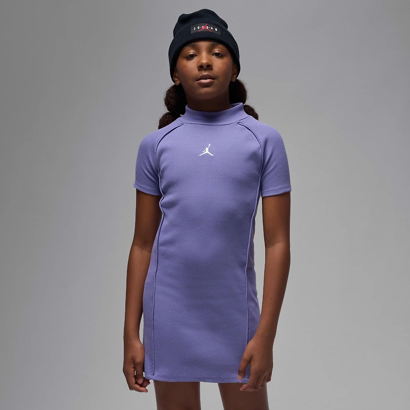 Jordan Big Kids' Mock Neck Ribbed Dress