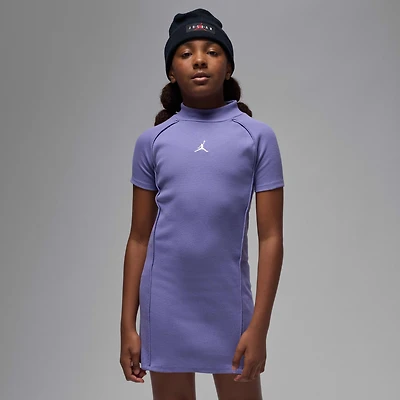 Jordan Big Kids' Mock Neck Ribbed Dress