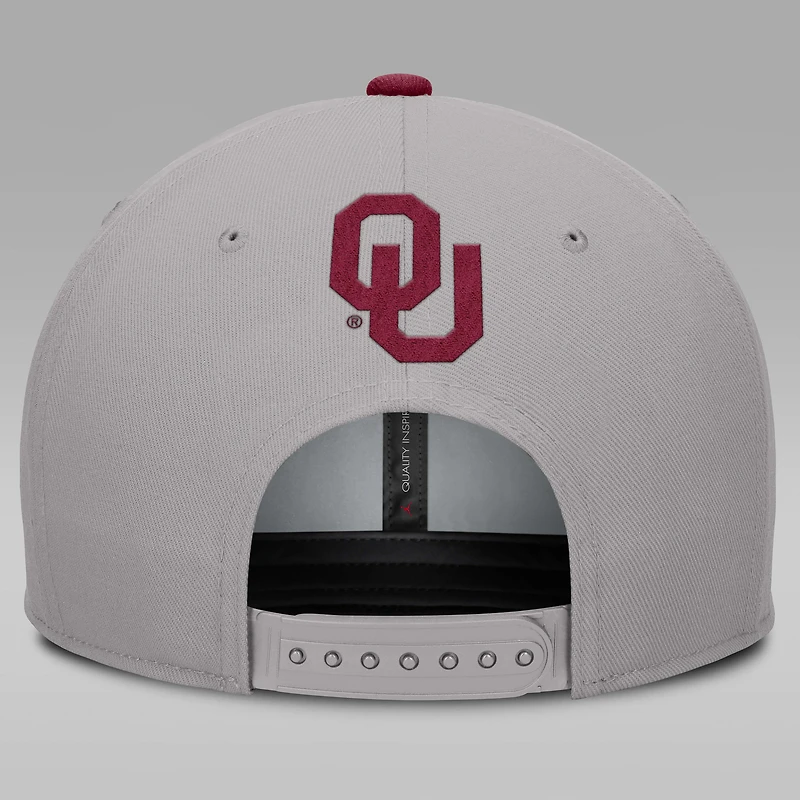 Oklahoma On-Field Club Men's Jordan Brand Dri-FIT College Adjustable Hat
