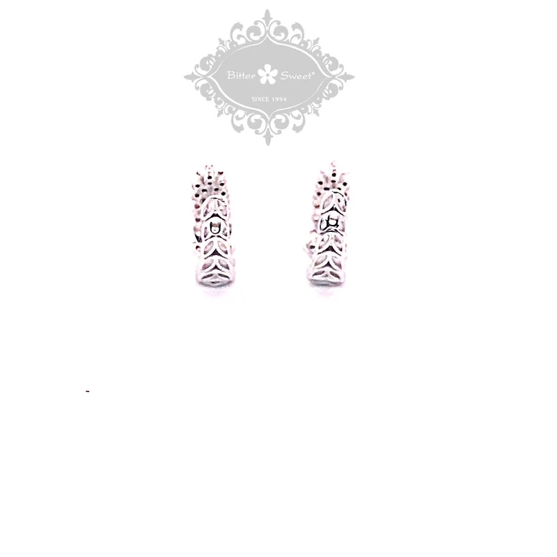 Sterling Silver Cubic Zirconia Huggie Earrings 143291