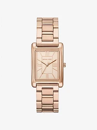 Michael Kors Essex Three-Hand Rose Gold Stainless Steel Watch MK4905 154466