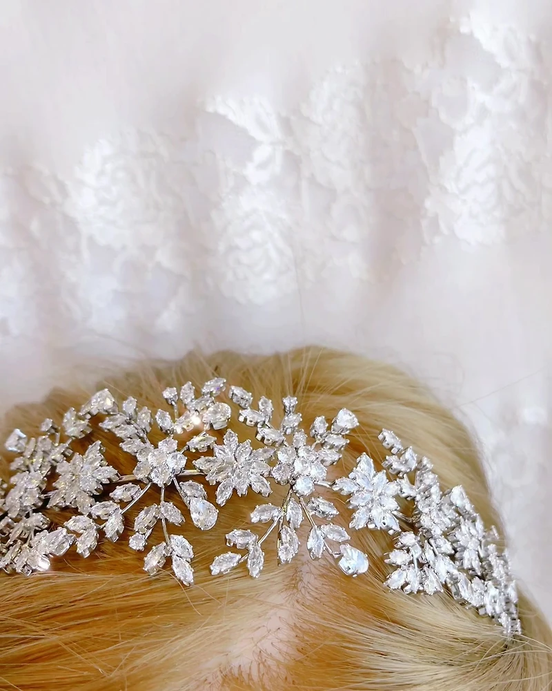 Bridal Silver Cubic Zirconia Headband