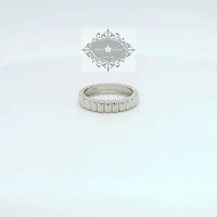 Sterling Silver Ring Plain Rec Beads 154950