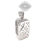 Sterling Silver Cubic Zirconia Locket Necklace