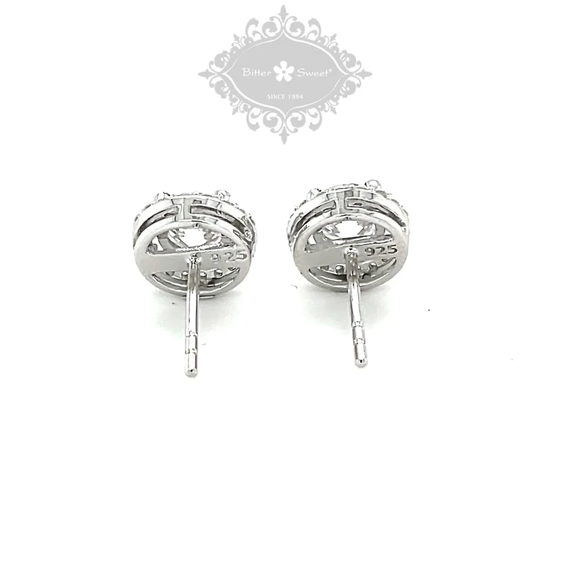 Sterling Silver Cubic Zirconia Round Studs 139377