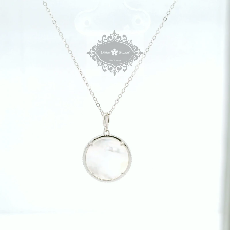 Sterling Silver Cubic Zirconia Compass Necklace 155307