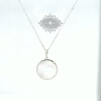 Sterling Silver Cubic Zirconia Compass Necklace 155307