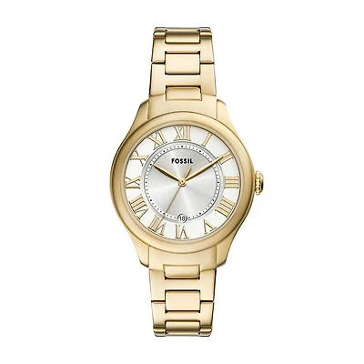 Fossil Gilmore Three-Hand Date Gold-Tone Stainless Steel Watch 155360