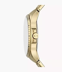 Armani Exchange Multifunction Gold-Tone Stainless Steel Watch 154686