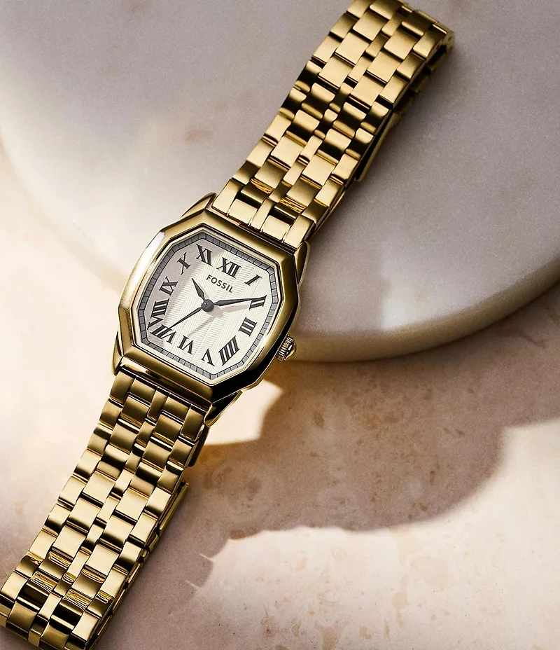 Fossil Harlow Three-Hand Gold-Tone Stainless Steel Watch 155359
